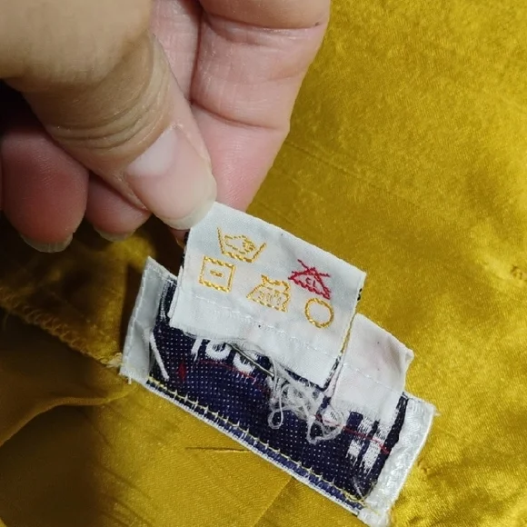 SALE! RARE! Jac Dale Gold Pleated Vintage Midi Skirt - Picture 10 of 10